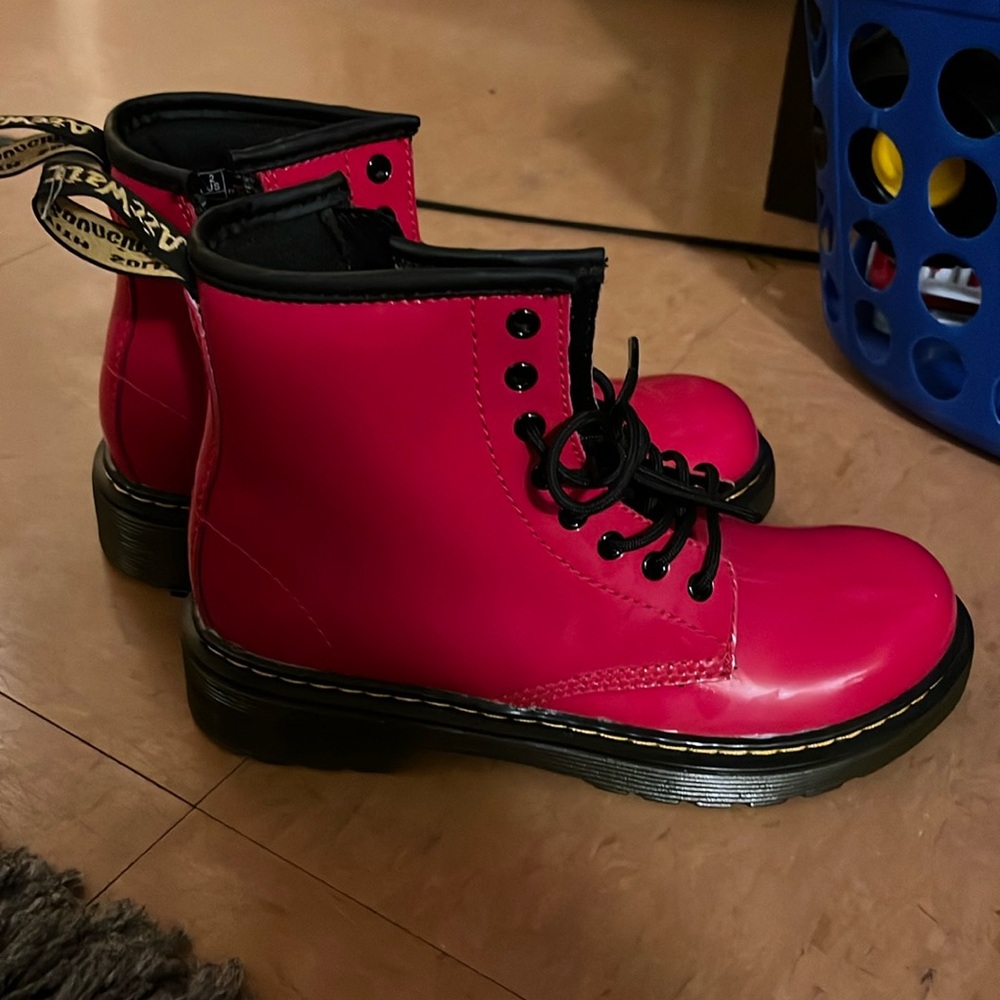 Children’s Dr. Marten boots RED